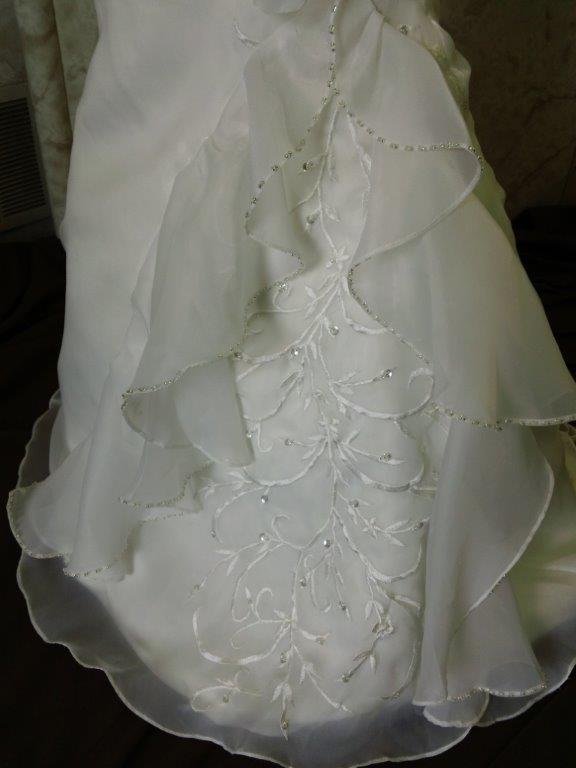 bead lined ruffle flower girl dress